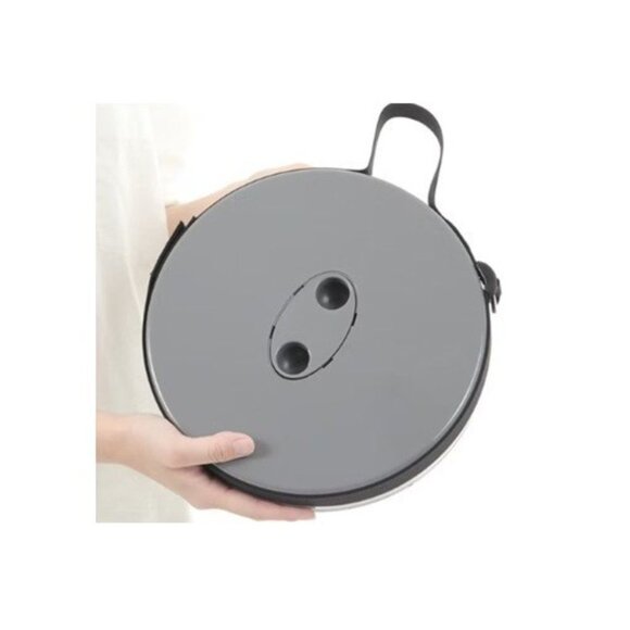 Mini Max Portable Collapsible Telescoping Stool with Handle, Grey/Black - Picture 14 of 16